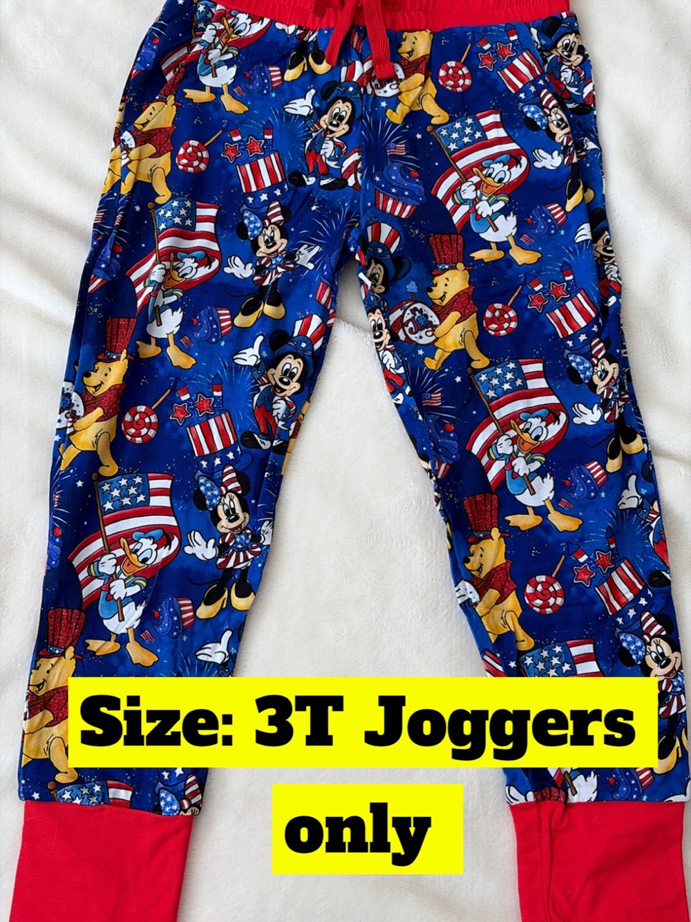 Disney Patriotic Kids Joggers - Blue & Red